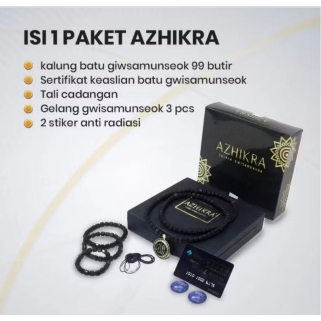 Terlaris - AZHIKRA BLACK JADE kalung gelang kesehatan asli korea asli batu gwisamunsok