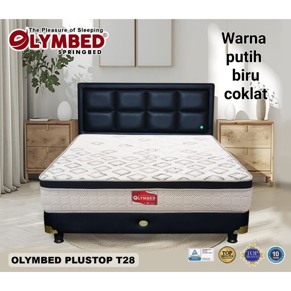 Kasur Springbed Plustop OLYMBED BIGLAND Fullset Divan Sandaran 160x200 Kasur Murah Bandung Kasur Big