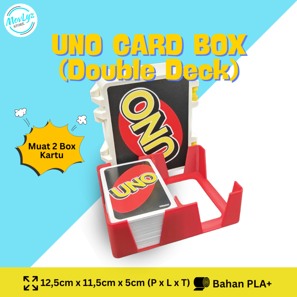 UNO Card Box Double Deck – Kotak Penyimpanan Kartu UNO