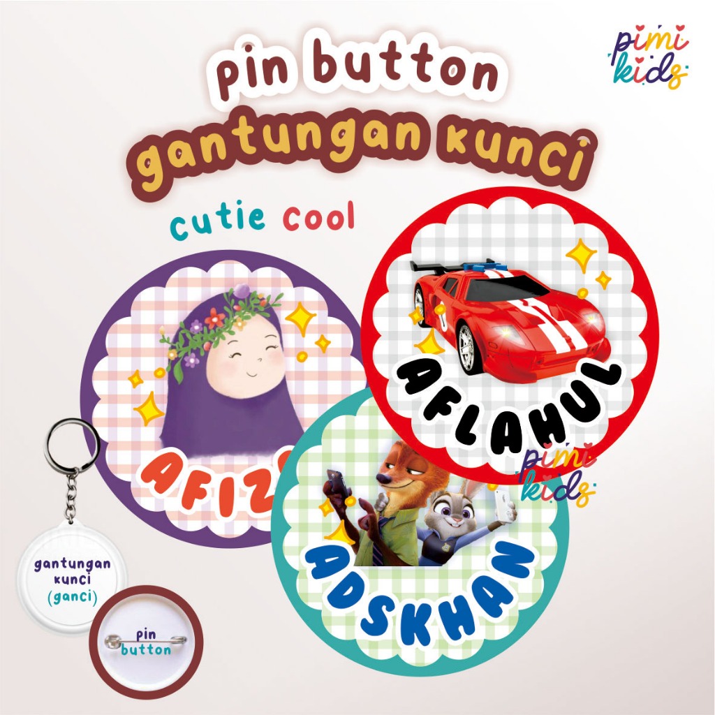 GANTUNGAN KUNCI NAMA ANAK PIN