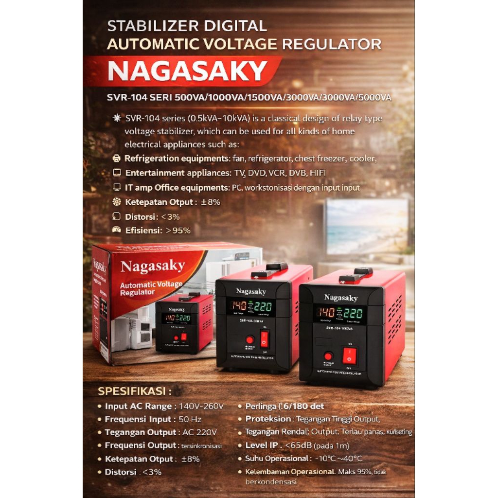 stabilizer Tegangan listrik NAGASKY 1000 watt