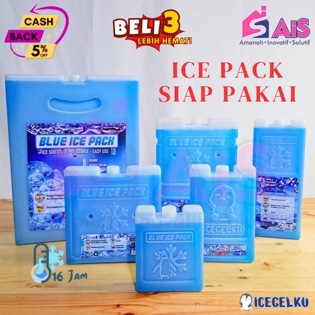 ICEGELKU ICE PACK SIAP PAKAI ICE GEL PACK KOTAK BLUE PACK ICEPACK COOLER BOX ICEGEL COOLER BAG ICE P