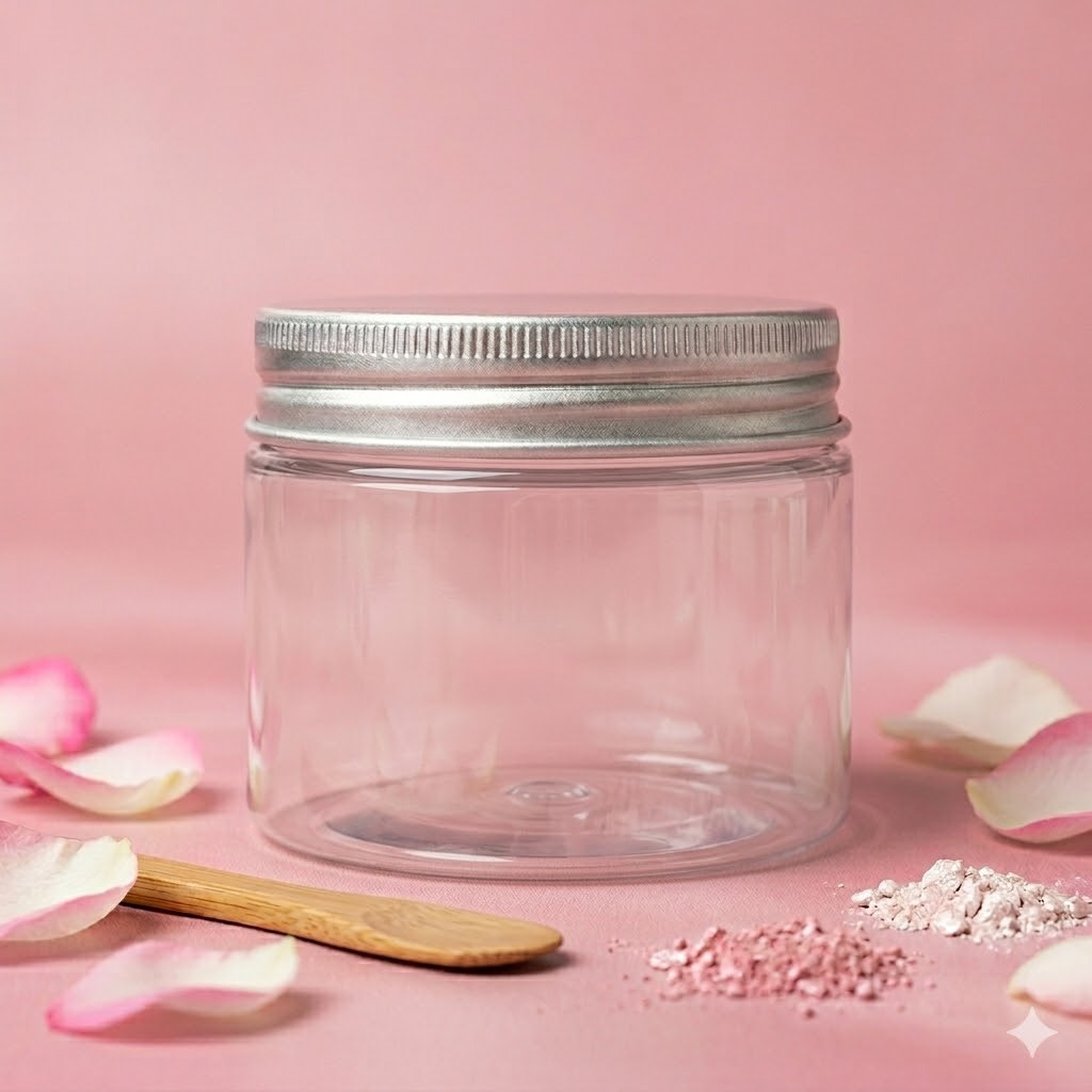 POT JAR 100 GR /POT POMADE 100ML / GR NATURAL TUTUP ALMUNIUM SILVER / Toples Tabung Plastik Aluminiu