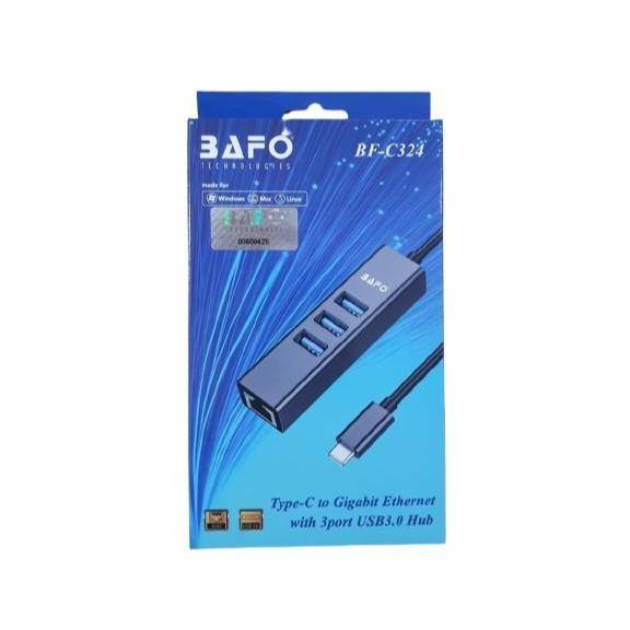 Bafo USB Type C To Gigabit LAN + USB HUB 3 Port USB 3.0 - BF-C324