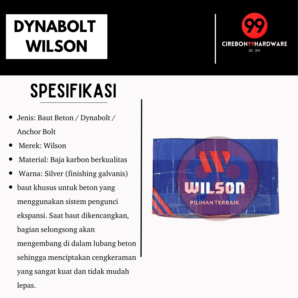 Baut Beton Wilson Dinabolt Baut Tanam Tembok