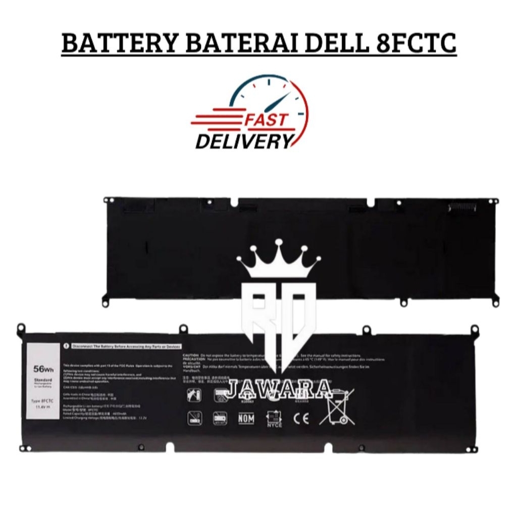 BATTERY BATERAI LAPTOP FOR DELL XPS 15 9500 9510 G15 5511 G15 5515 ALIENWARE M15 R3 M17 R3 8FCTC SER