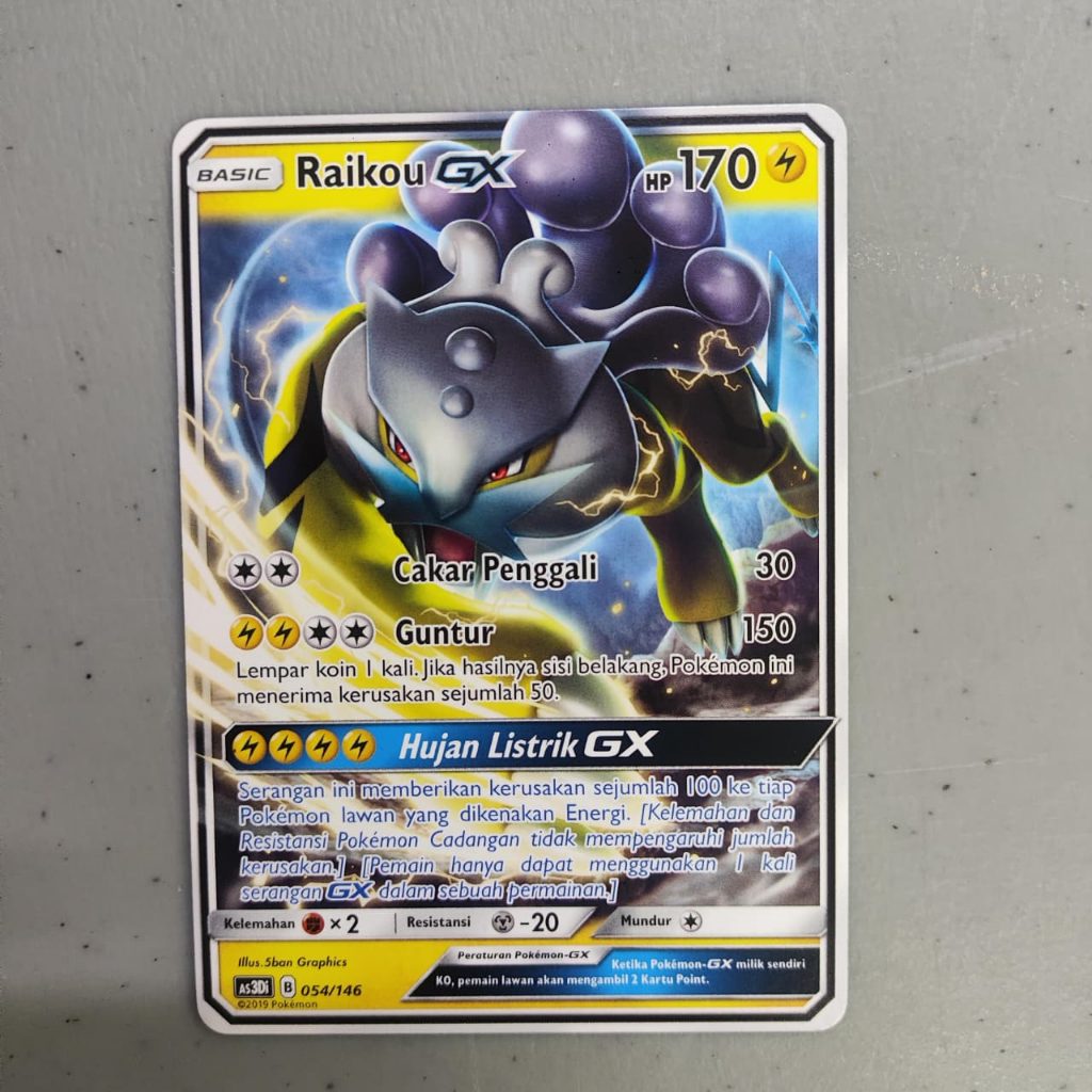 Pokemon Indo Raikou GX 054/146 NON FOIL