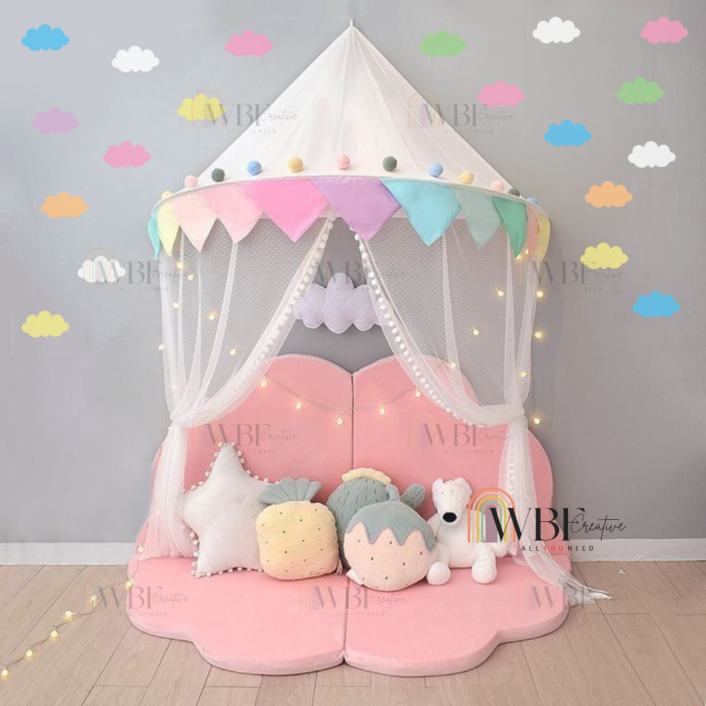 105 Sticker Awan Warna Mix -STIKER DINDING KAMAR Awan Cloud Aesthetic -Dekorasi Kamar Tidur - STICKE
