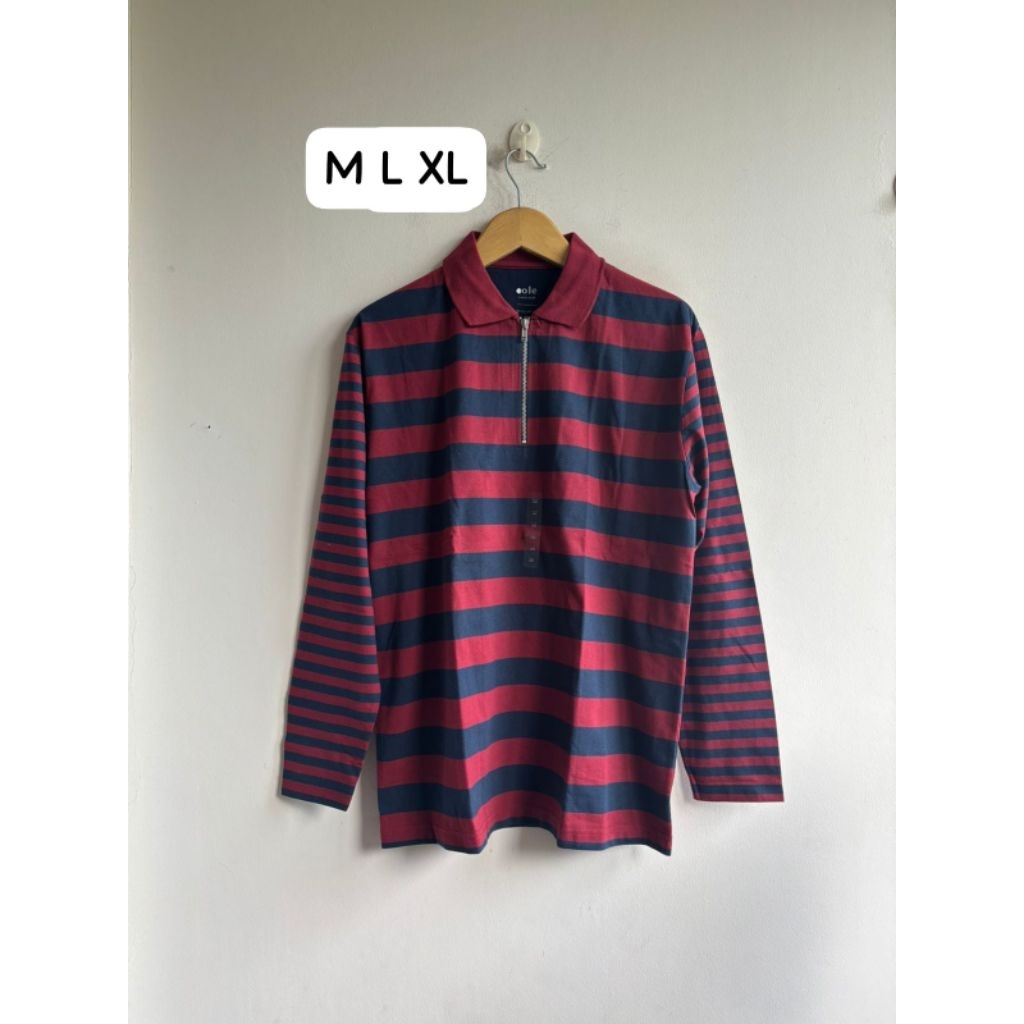 Sweater Motif Salur Original Cole | Sweater kerah pria