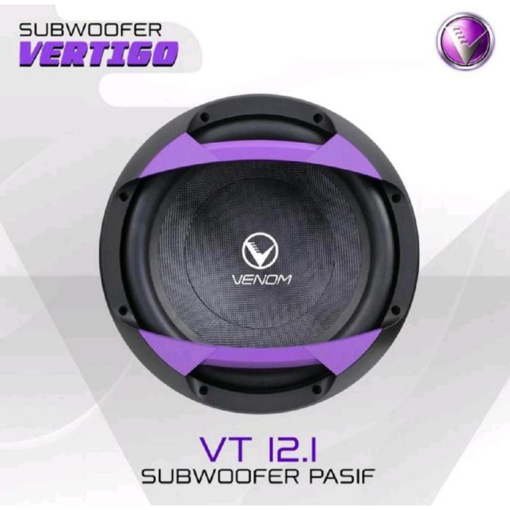 Subwoofer venom vertigo VT 12.1 subwoofer audio mobil 12 inch 4 ohm 68 DB SPL 120 Watt input daya 24