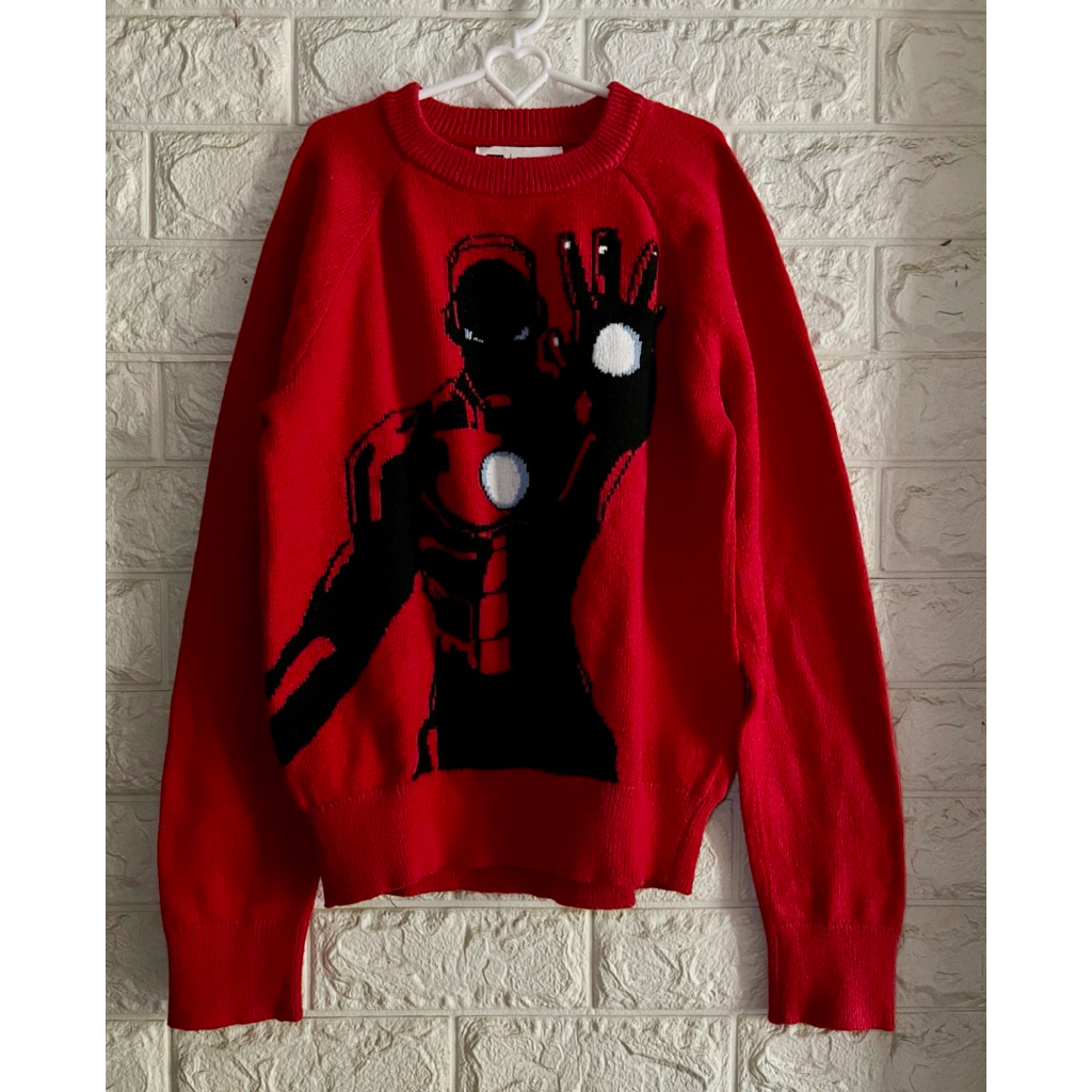 Sweater Anak Merah Marvel Gapkids ori preloved Bahan Wol