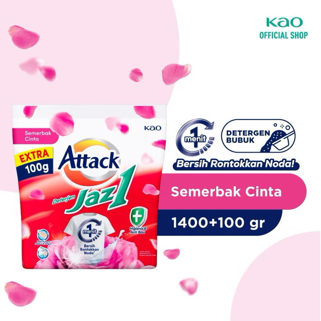 Attack Jaz1 1400+100 gr Detergen bubuk kemasan Jumbo
