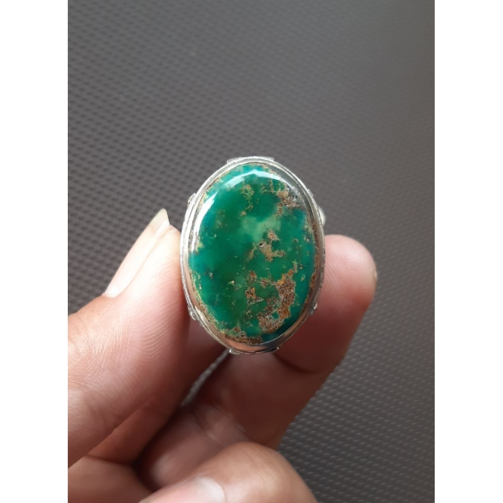 Natural Pirus Persia Hijau Kedondong Urat Emas Lawasan