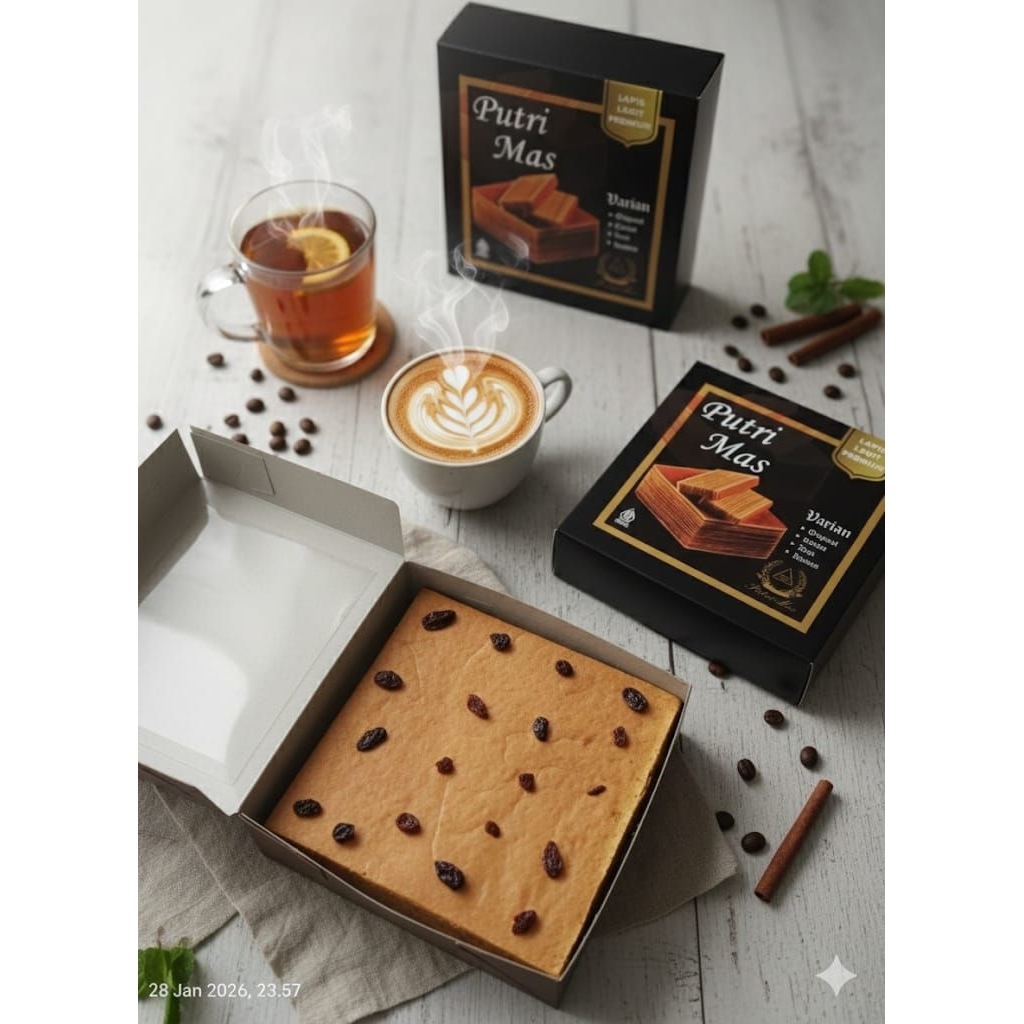 Kue Lapis Legit Kismis 17x17cm - Lembut, Harum, dan Nikmat