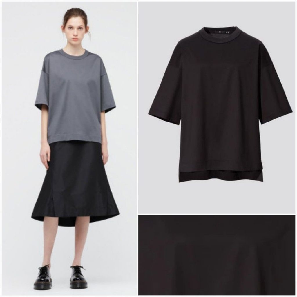 JIL SANDER X UNIQLO +J supima cotton tshirt kaos boxy