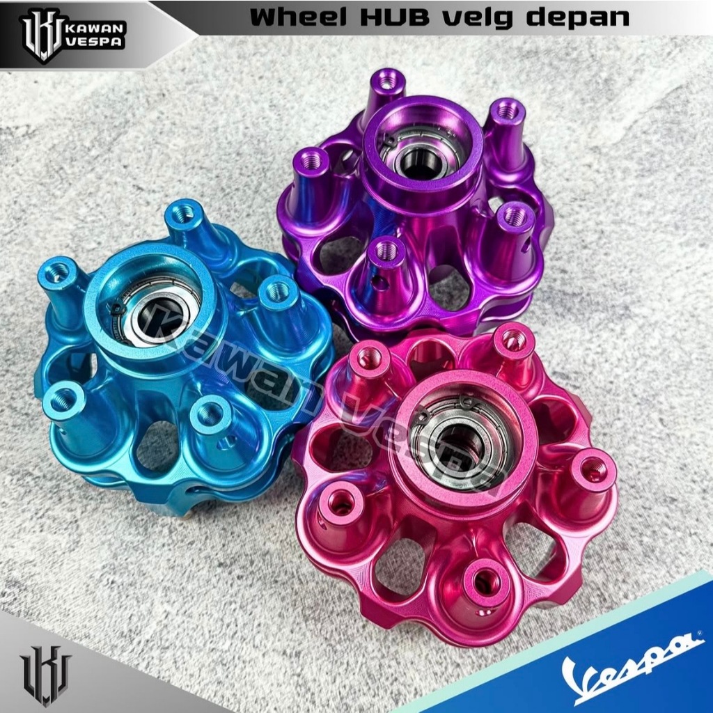 Wheelhub velg depan allumunium cnc cocok untuk Matic vespa sprint primavera s125 LX