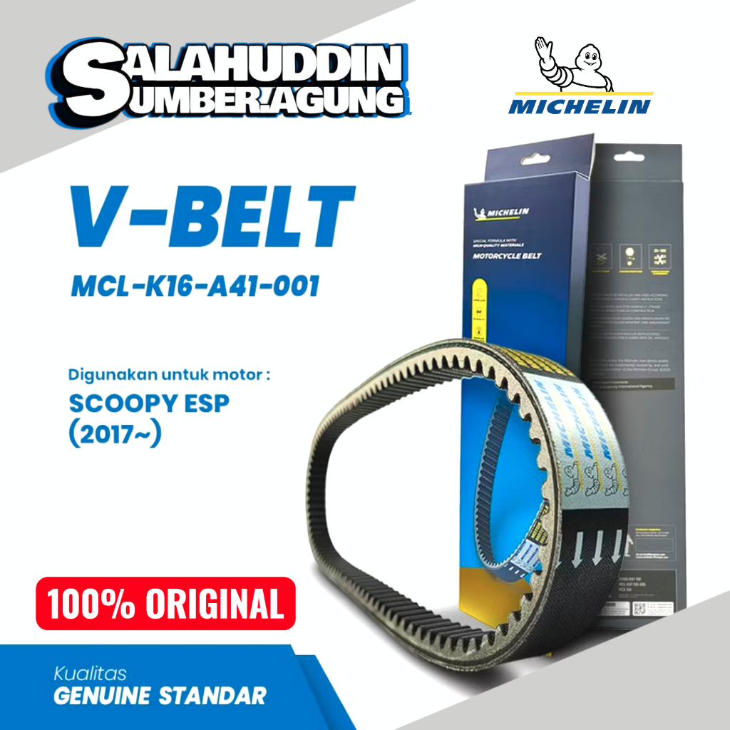 MICHELIN VanBelt Scoopy K93 2017-2019 Bahan Kevlar EPDM Tahan Panas V-Belt