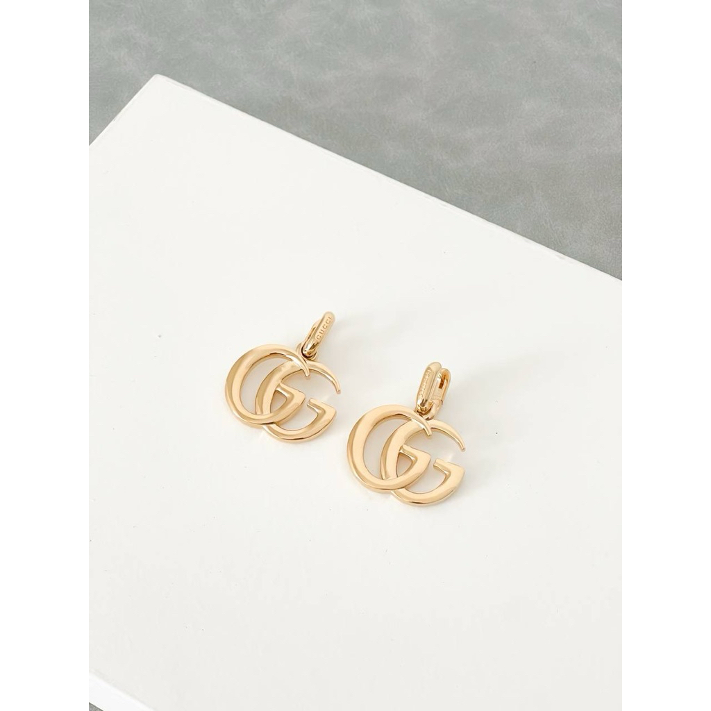 GCI GG Marmont Earrings Yellow Finish Metal S0912 Gold