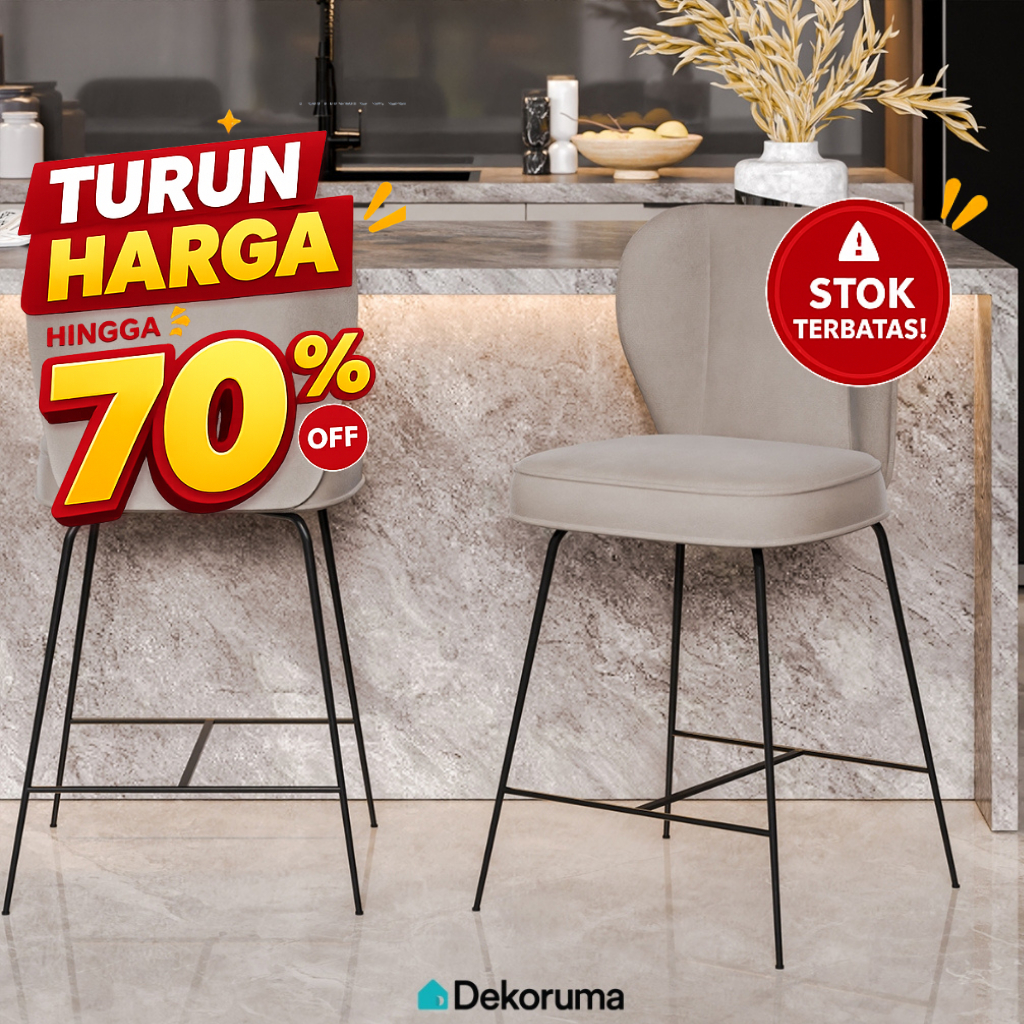 Dekoruma Tenzo NICO Counter Stool / Kursi Bar Minimalis / Kursi Cafe