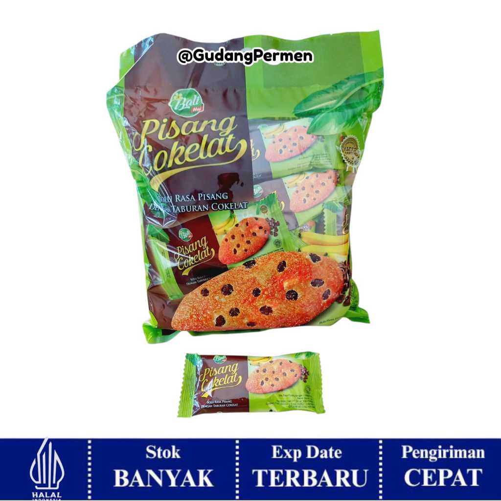 Bali Hai Pisang Cokelat isi 24 / Bolu Rasa Pisang Choco Chip