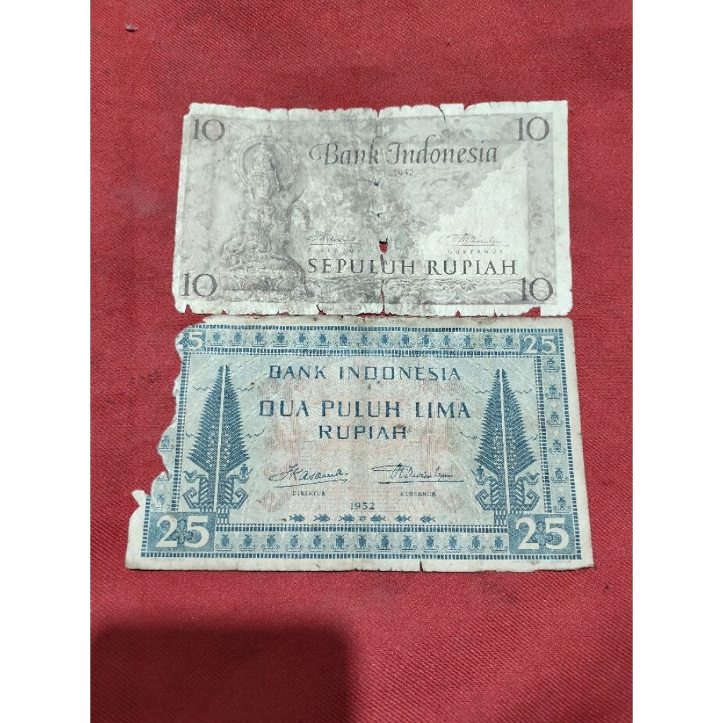 Koleksi kuno 10 dan 25 Kebudayaan 1952.dijamin asli