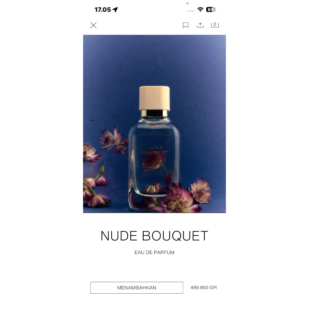 parfum zara nude bouquet