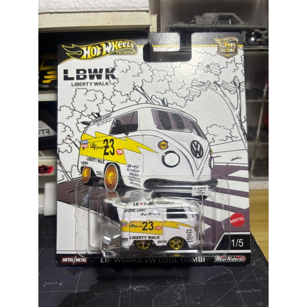 Hot Wheels Custom Card and Custom Car Kool Combi LBwk petir kuning
