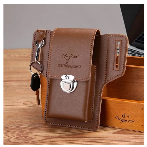 Tas Pinggang Kulit Pria Tas Hp Cowok 7211
