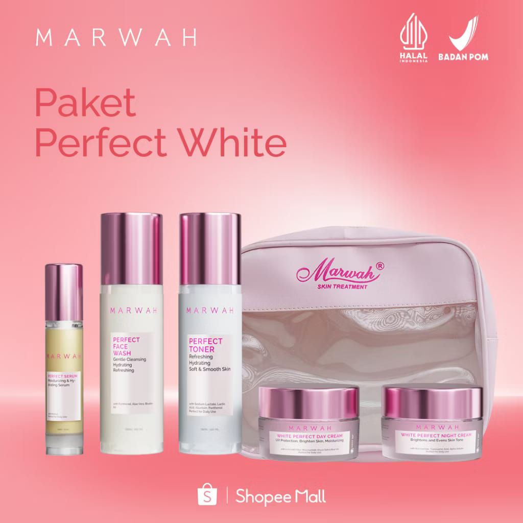 MARWAH SKINCARE KEMASAN BARU PAKET PERFECT WHITE