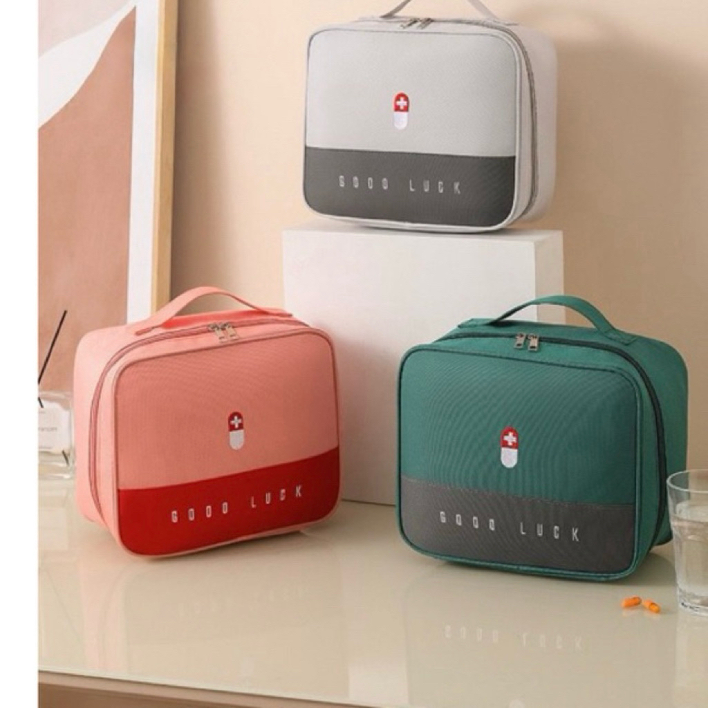 Tas Obat P3K Tempat Obat P3K Good luck/ Tas Medis | Medicine Bag Organizer Uk besar dan Uk kecil (Ti