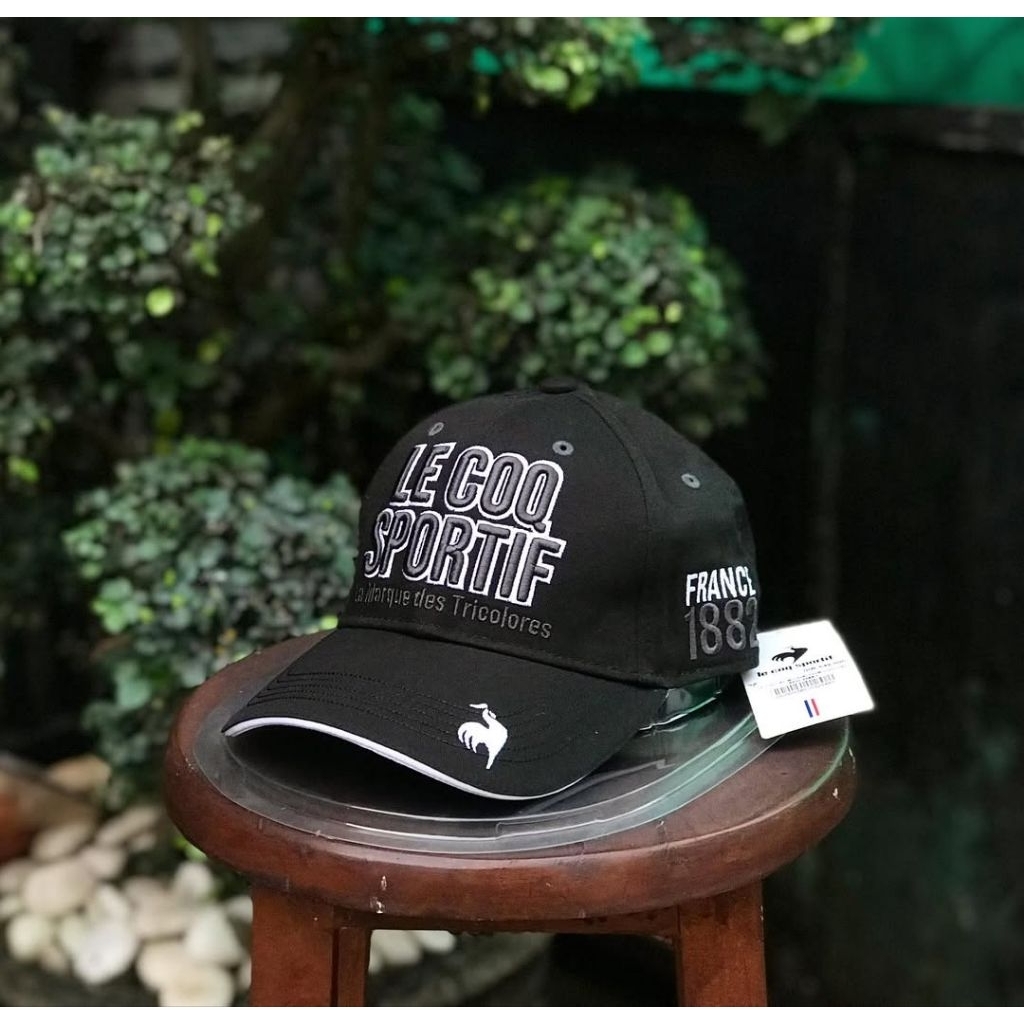 Le Coq Sportif Baseball Cap LG5S Black BNWT ORIGINAL BARANG RESMI STORE