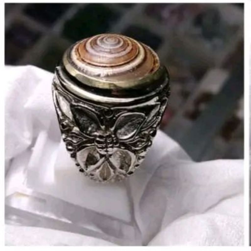 Cincin keong puser bumi badar besi ring alpaka super mewah elegan pak de