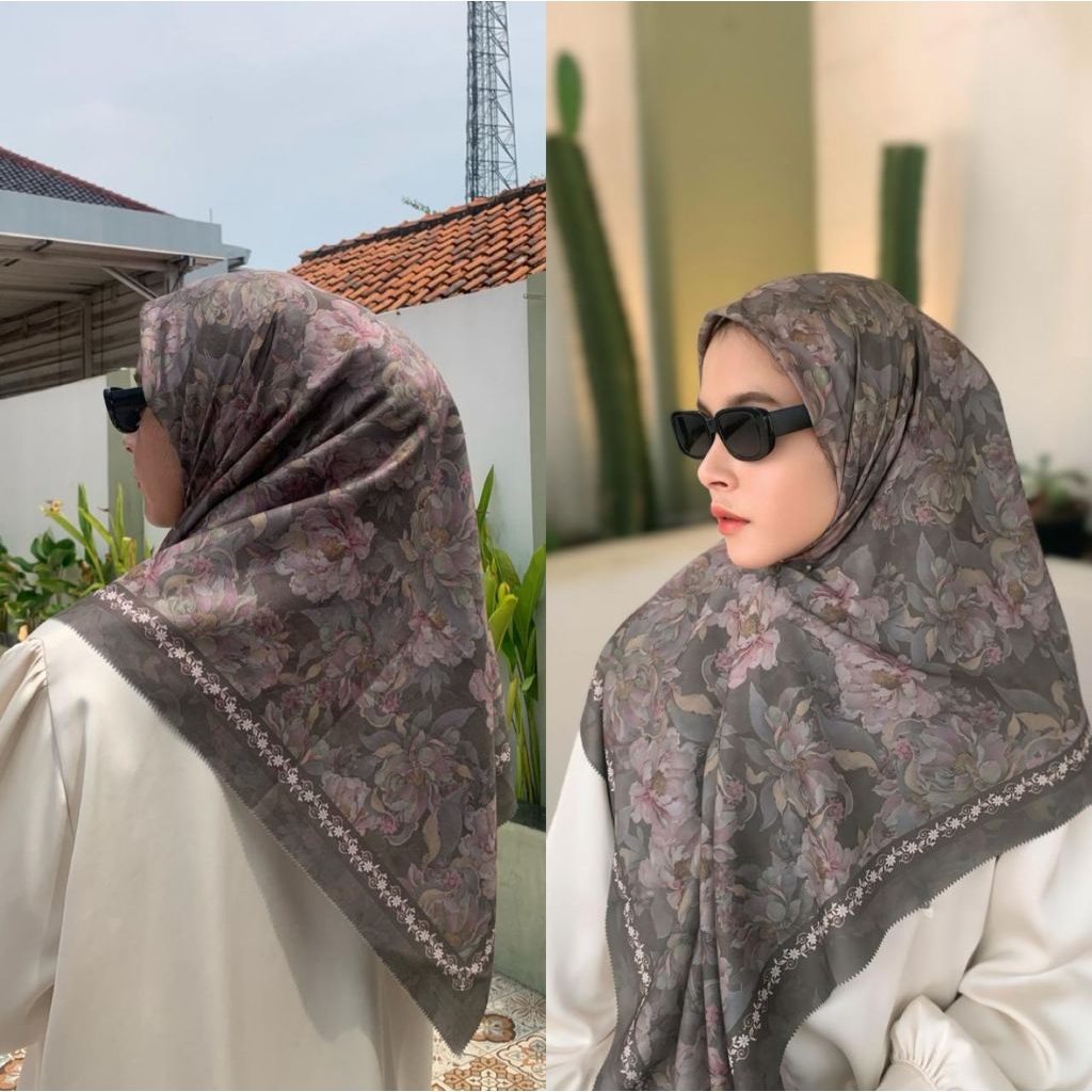 HIJAB SCARF LASABELLE KW VOAL PREMIUM MOTIF PRINTING / HIJAB VOAL MOTIF / SCARF VOAL MOTIF PREMIUM