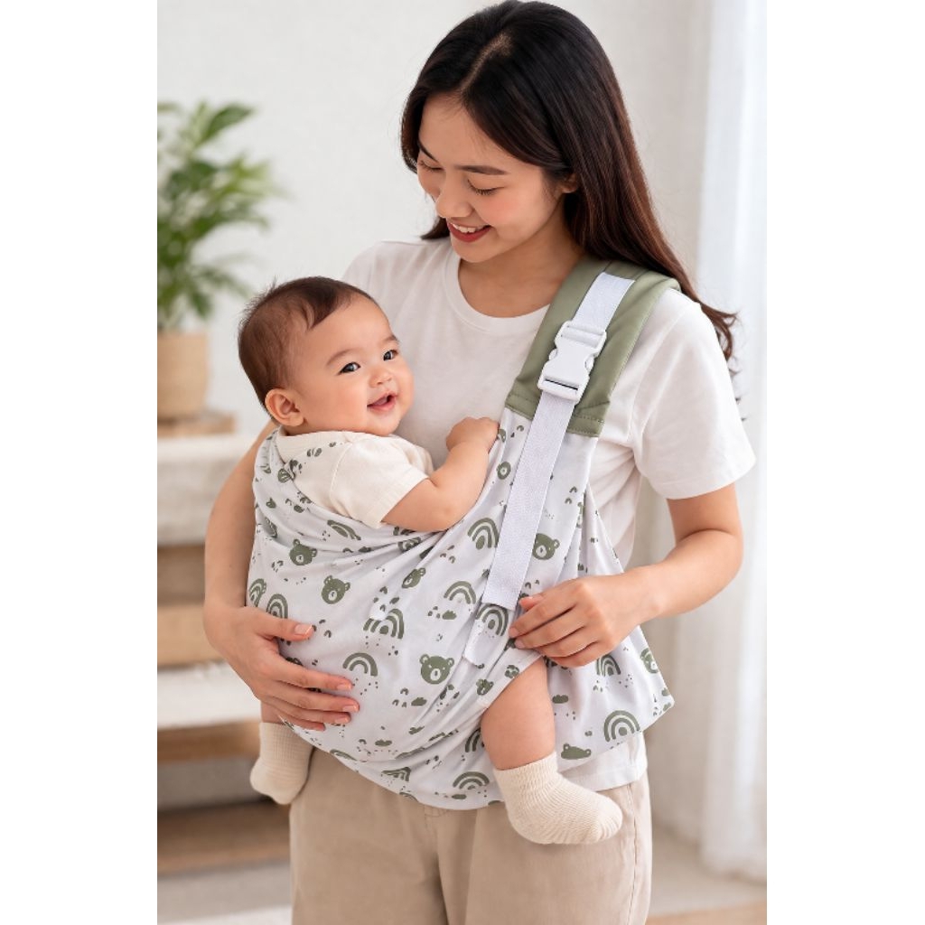 Gendongan Kaos Geos GEOS Gendongan Bayi Samping  gendongan samping/geos straf motip/gendongan instan