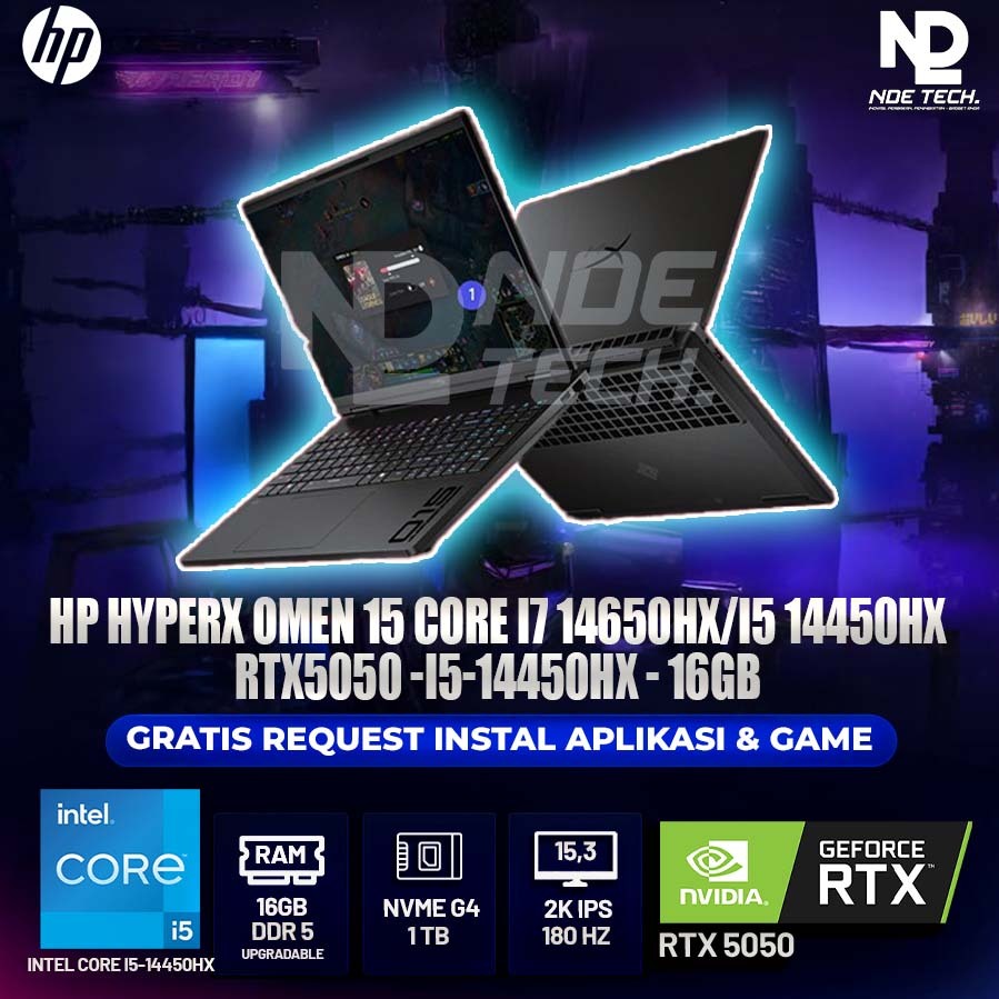 HP HYPERX OMEN 15 CORE I7 14650HX/I5 14450HX RTX5050