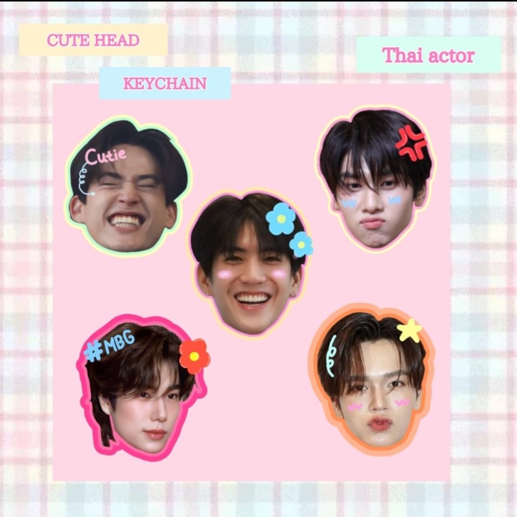 CUTE HEAD KEYCHAIN THAI ACTOR,GMMTV VER