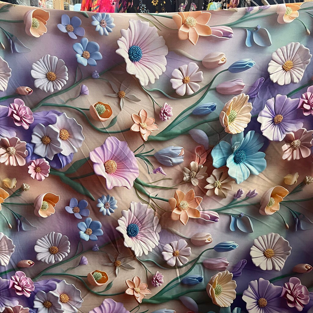 Kain Katun Rayon Motif | Katun Rayon Viscose Premium | Katun Rayon Motif Bunga | Katun Rayon Motif S