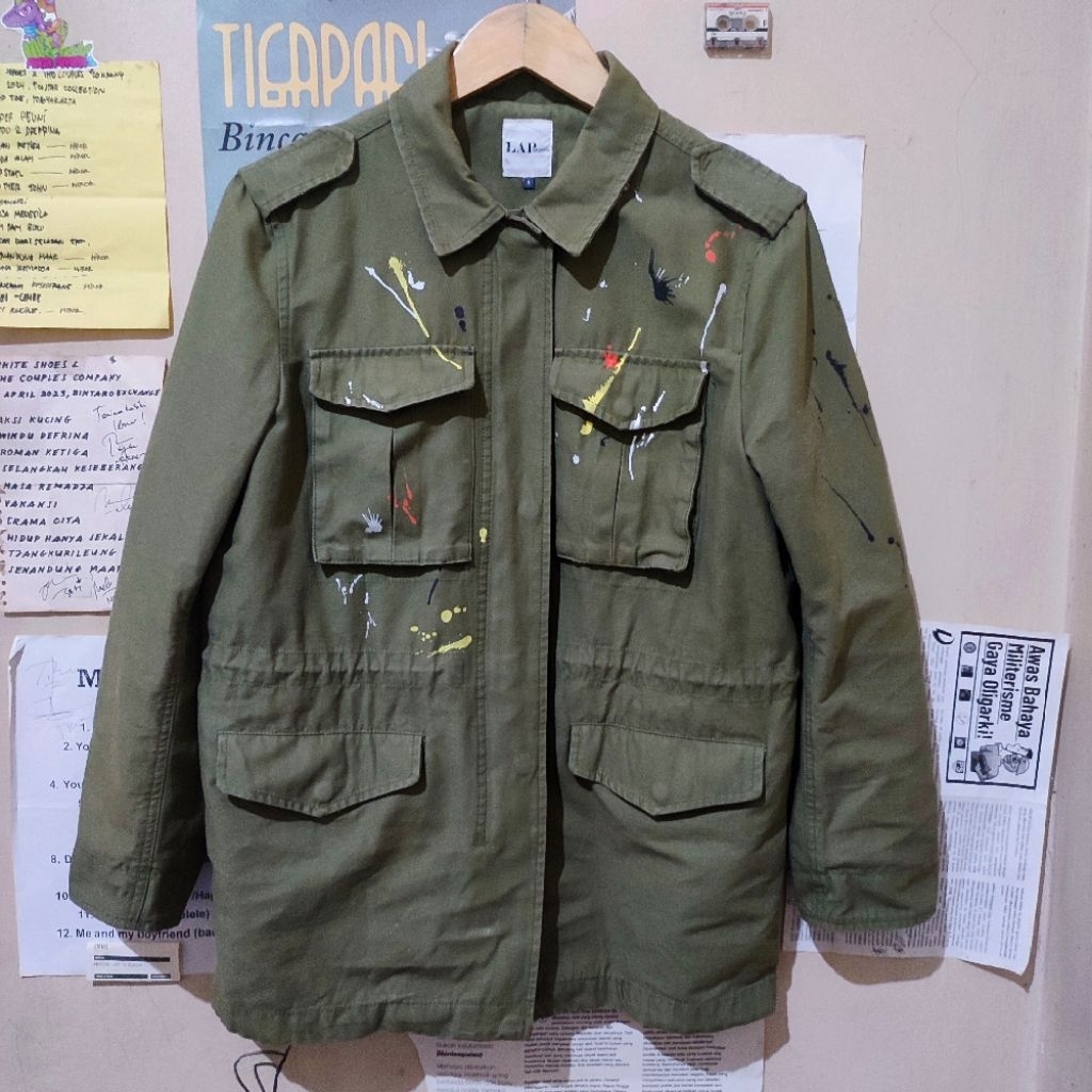 JAKET PARKA ARMY M65 LOS ANGELES PROJECT GRAFFITI MILITARY SIZE M