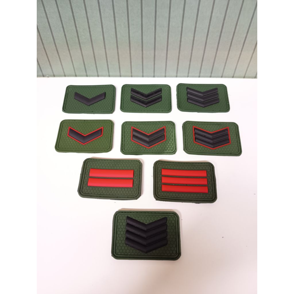 patch rubber emblem karet pangkat SERDA/SERTU/SERKA/SERMA.