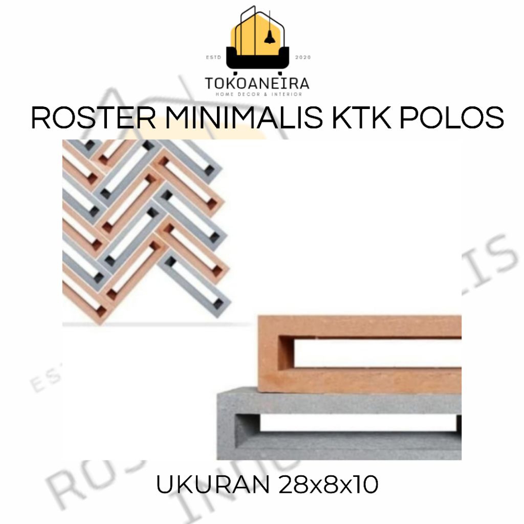 Roster beton minimalis kotak polos