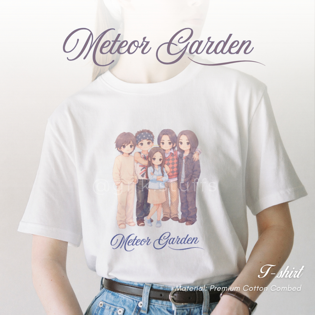 Kaos Meteor Garden Cute Pastel | T-shirt Unisex Casual Premium | F4 Merchandise