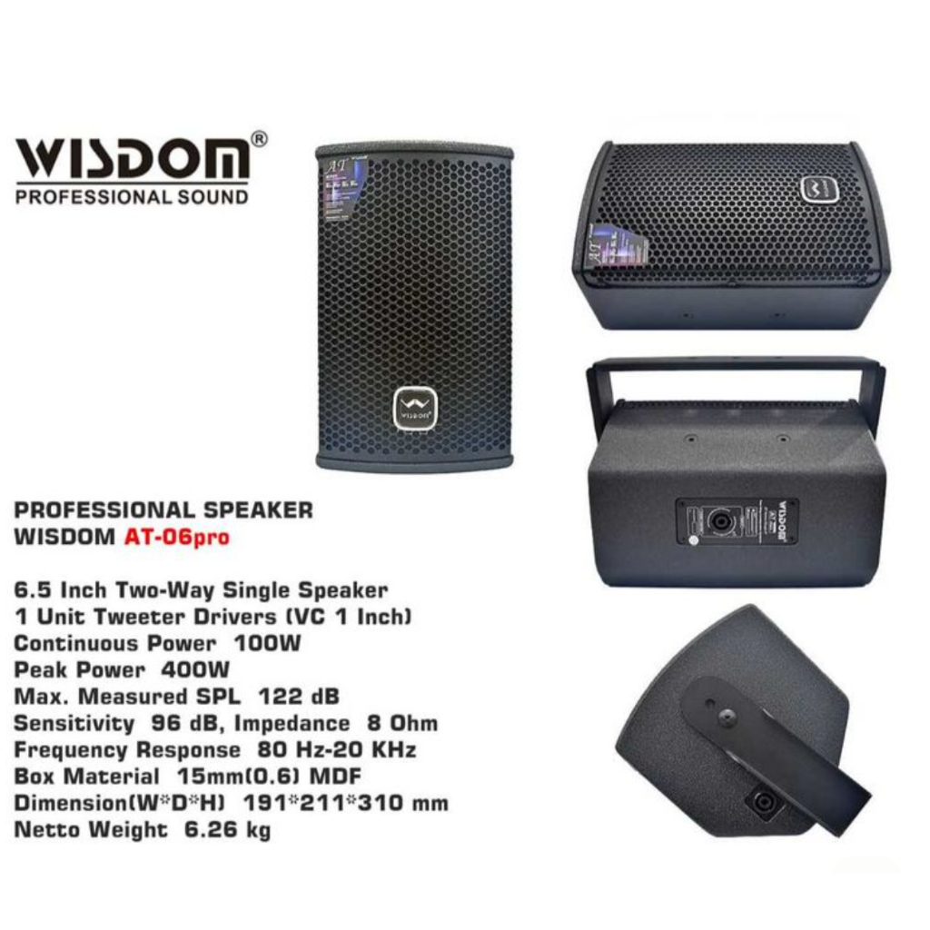 Speaker Pasif Wisdom 6 INCH AT-06PRO atau 8 INCH AT-08PRO Original — AT08PRO / AT06PRO / AT08 PRO / AT06 PRO