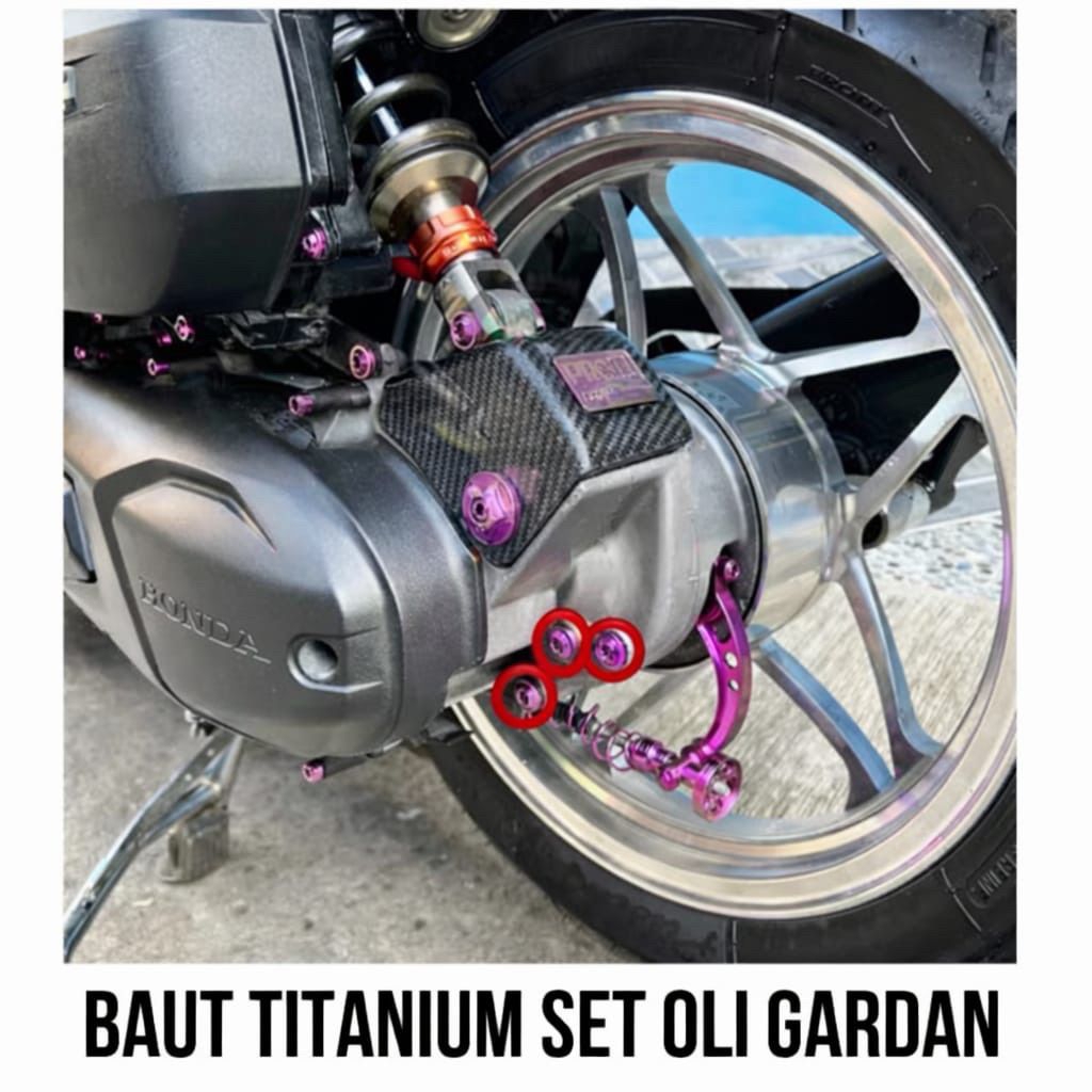 [3 Baut] Baut titanium oli gardar vario 125 150 led new old kzr pcx cbu original Vietnam