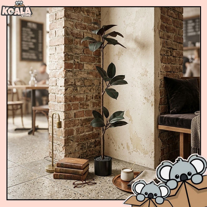 Pohon Artificial Karet Kebo Plastik Tinggi 1,5 Meter Tanaman Hias Ruangan Cafe KoalaStore PBP244