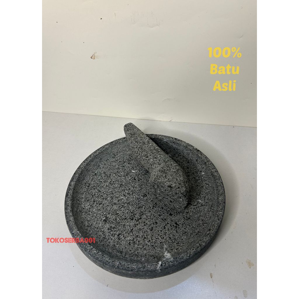 Cowek Cobek Batu Asli Ukuran diameter 24cm