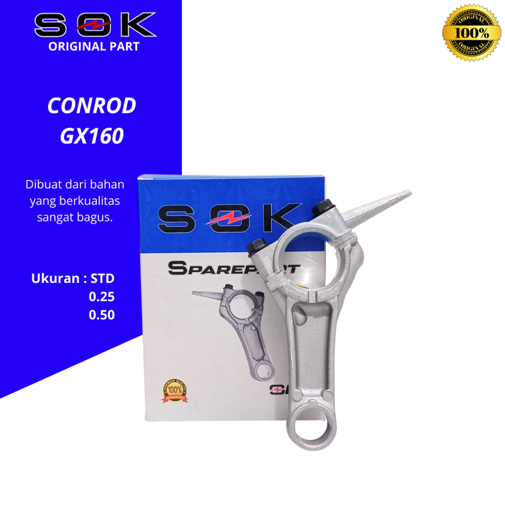 Stang seher GX160 025 Conrod stang seher GX160 025 connecting rod engine GX160 GX200 025