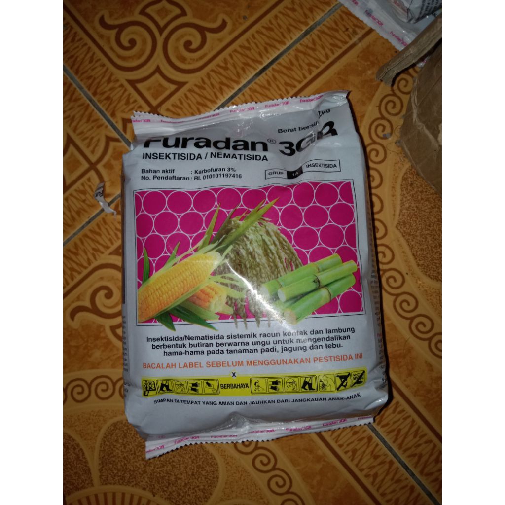 Furadan Insektisida 2kg - Sistemik, Kontak, dan Lambung untuk Tanaman Padi dan Jagung