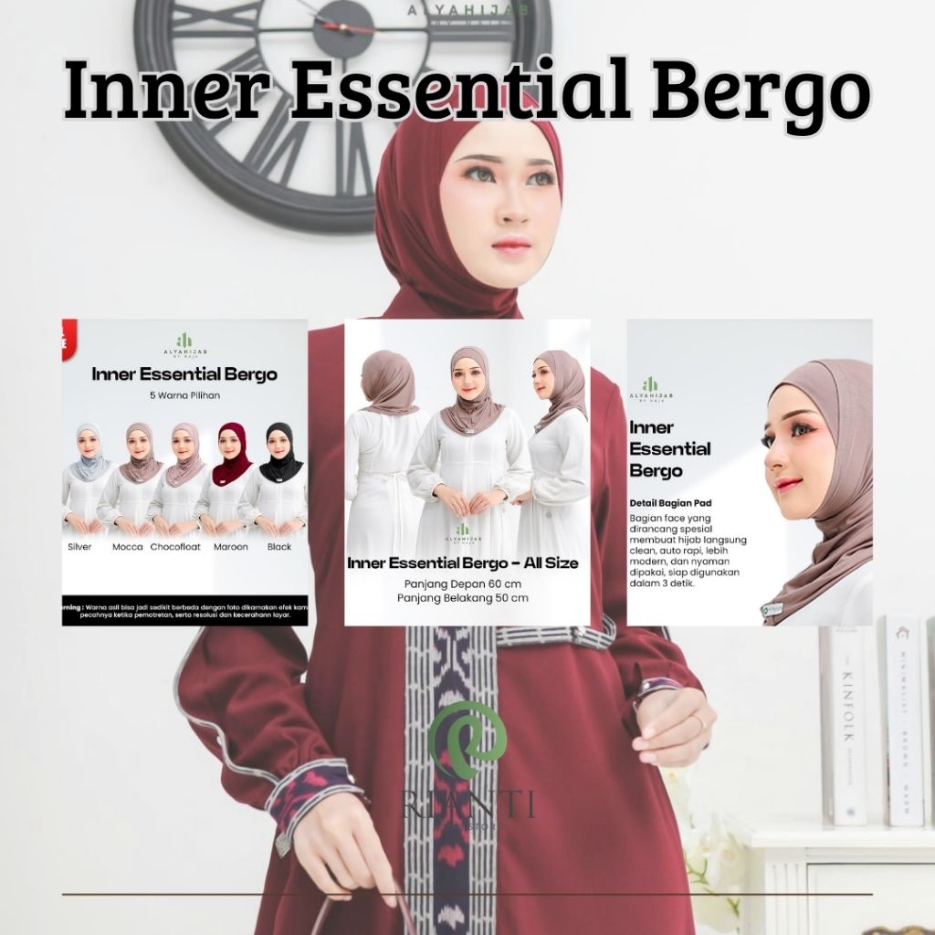 Alya Hijab by Naja - Inner Essential Bergo | Inner Bergo | Essential Hijab | Bergo Terbaru | Bergo O