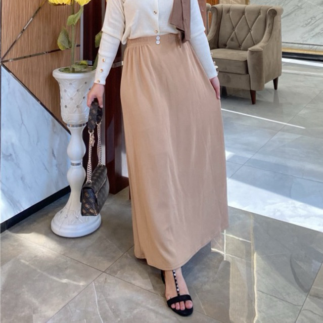 Rok Mayung Model A Line Panjang Polos Wanita