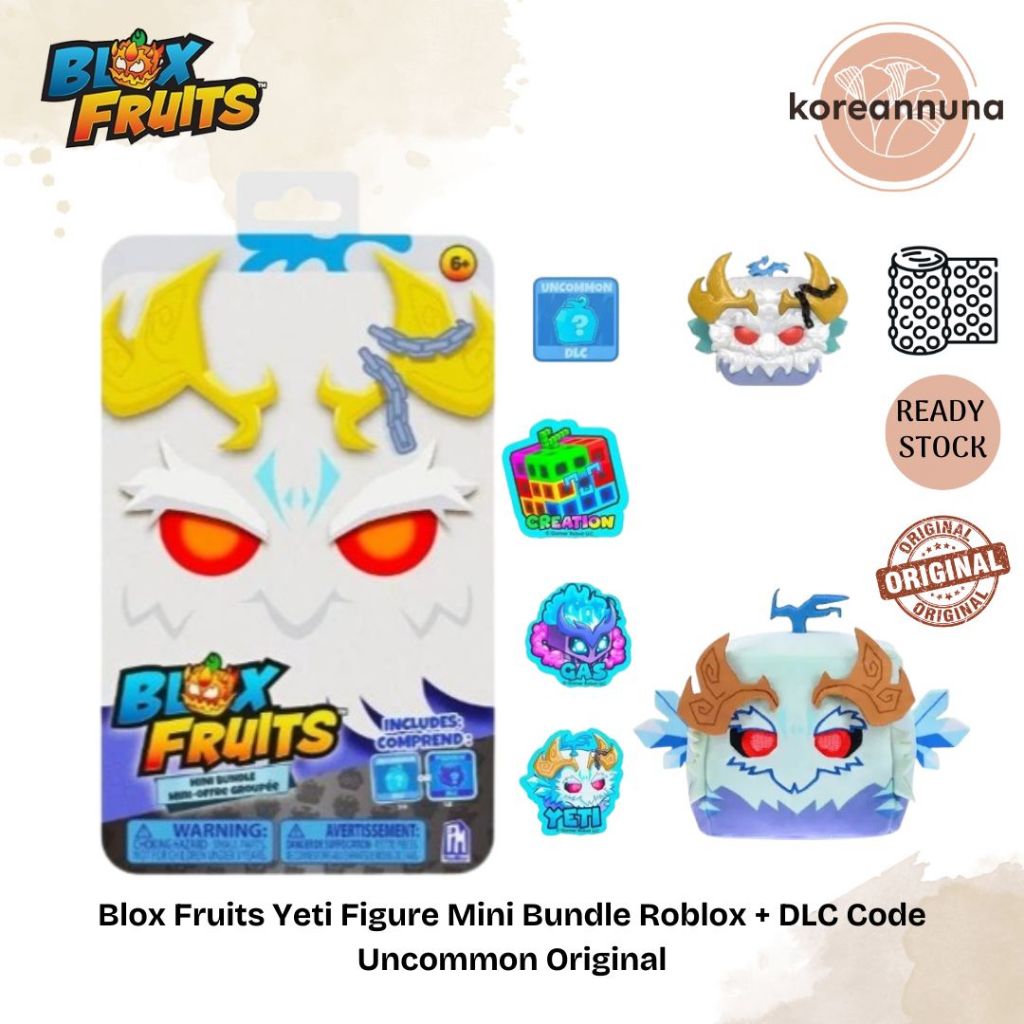 Blox Fruits Yeti Figure Mini Bundle Roblox + DLC Code Uncommon Original